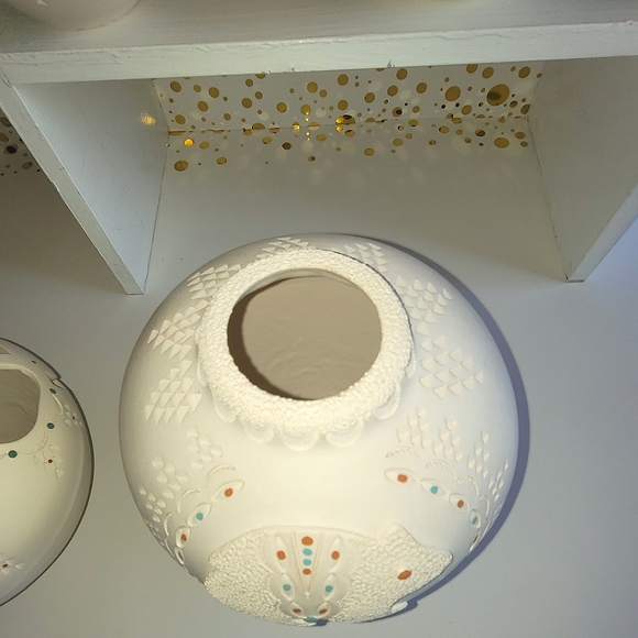 5 PC LOT OF VINTAGE "SHARLEEN PEDRO" SIGNED HANDMADE LAGUNA NM RARE VASES - Picture 8 of 9